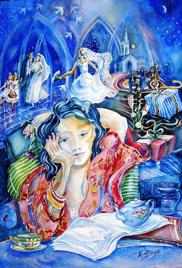 Daydreaming Bride Painting by Trudi Doyle