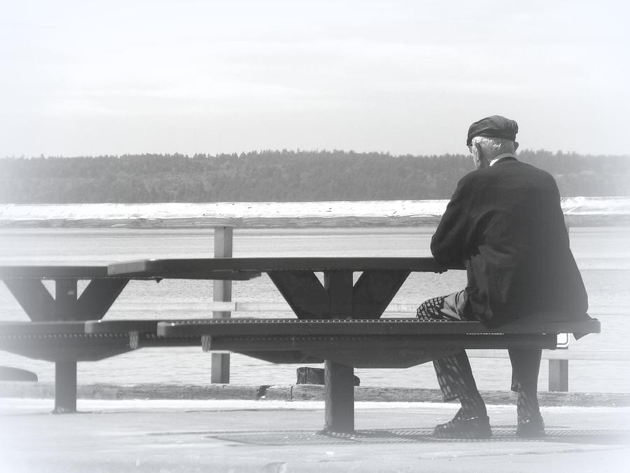 Daydreaming Old Man Photograph by Lori Seaman