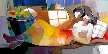 Woman Painting - Daylight Dream by Hessam Abrishami Woman Painting - Daylight Dream by Hessam Abrishami