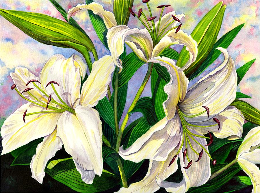 Daylilies 2 Painting by Catherine G McElroy