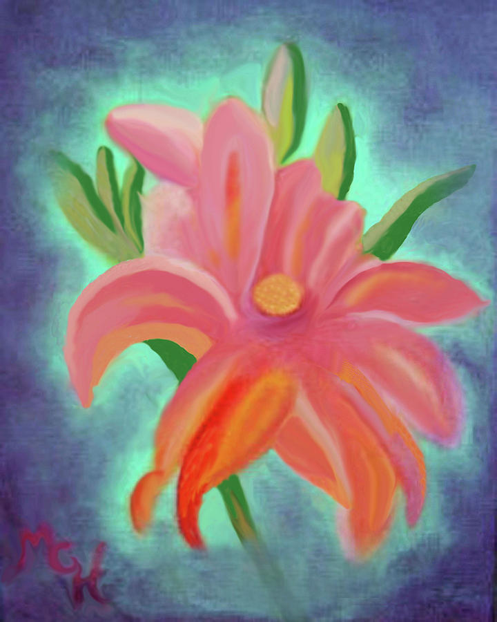 Daylily at Dusk Painting by Margaret Harmon