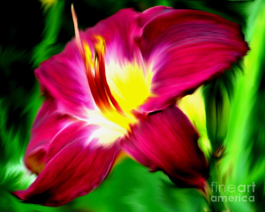 Daylily Flower Art Painting by Smilin Eyes Treasures