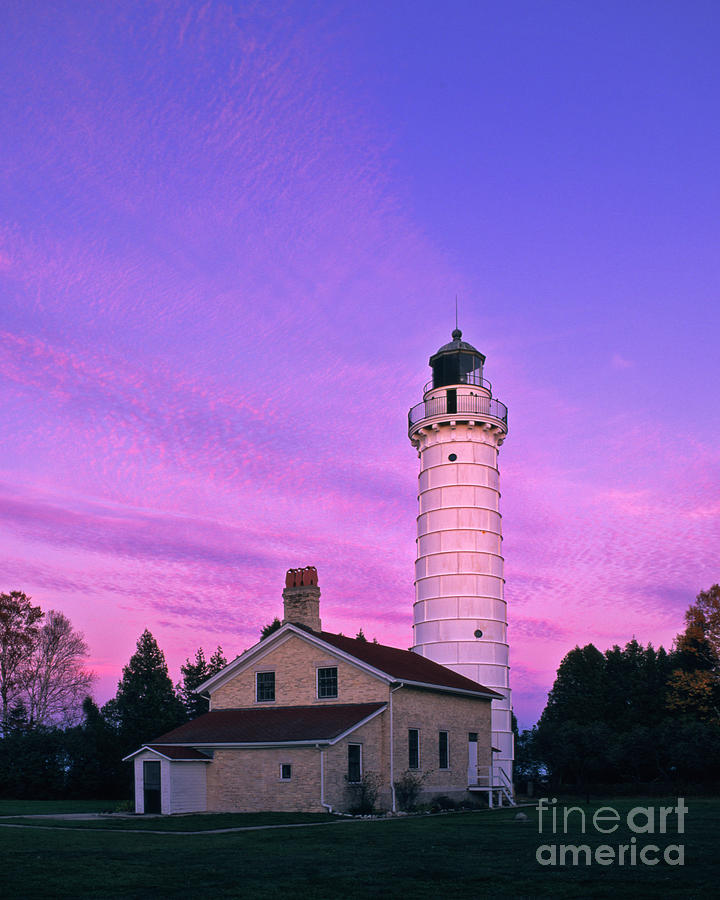Days End at Cana Island Lighthouse - FM000003 Photograph by Daniel Dempster