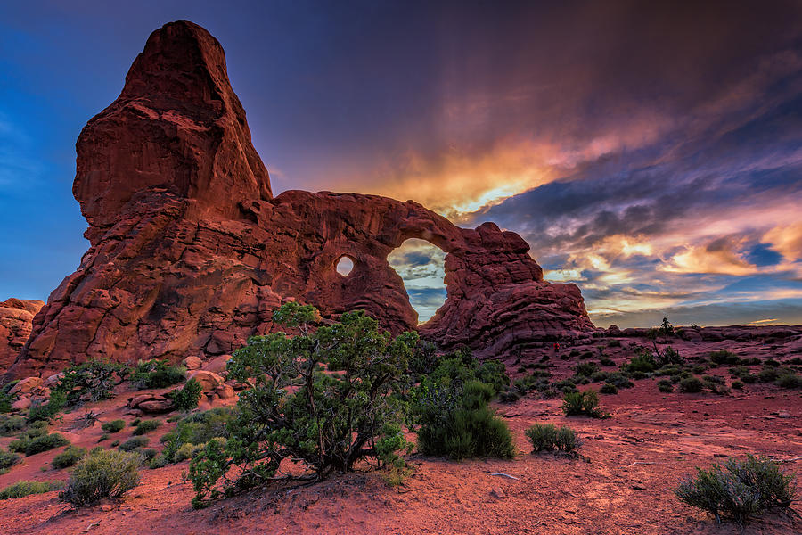 Sunset Photograph - Days End at Turret Arch by Rick Berk