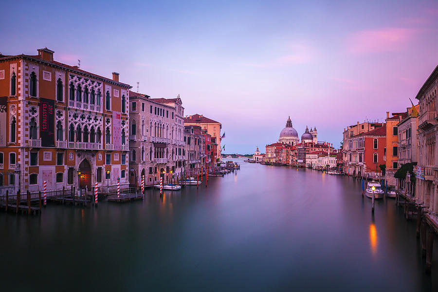 Sunset Photograph - Days End from the Accademia Bridge by Andrew Soundarajan