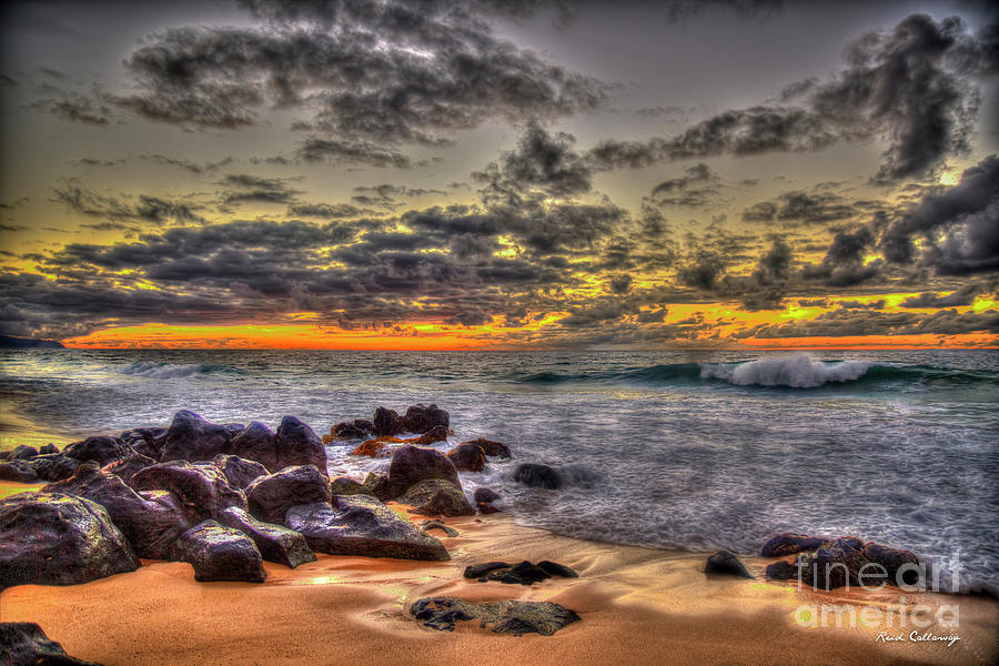 Days End North Shore Sunset Oahu Hawaii Art Photograph by Reid Callaway