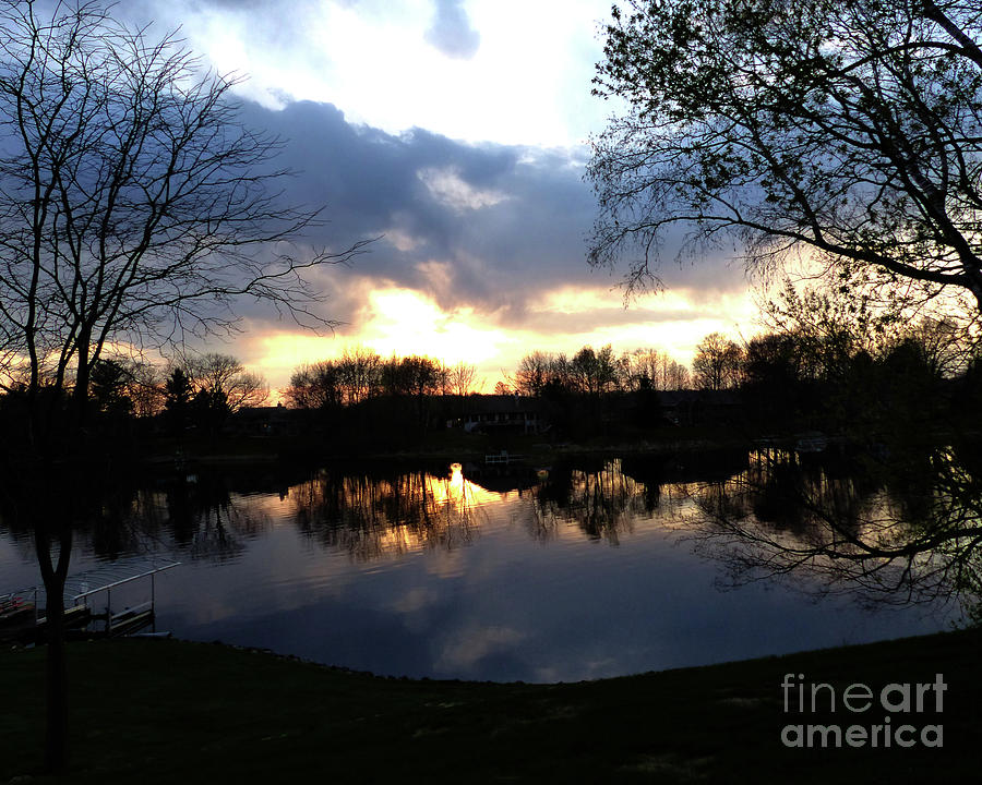 Days End on River Photograph by Paula Joy Welter