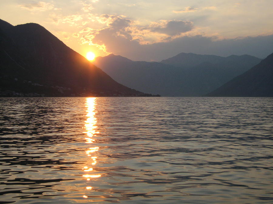 Days End On The Bay Of Kotor Photograph by Christine Rivers