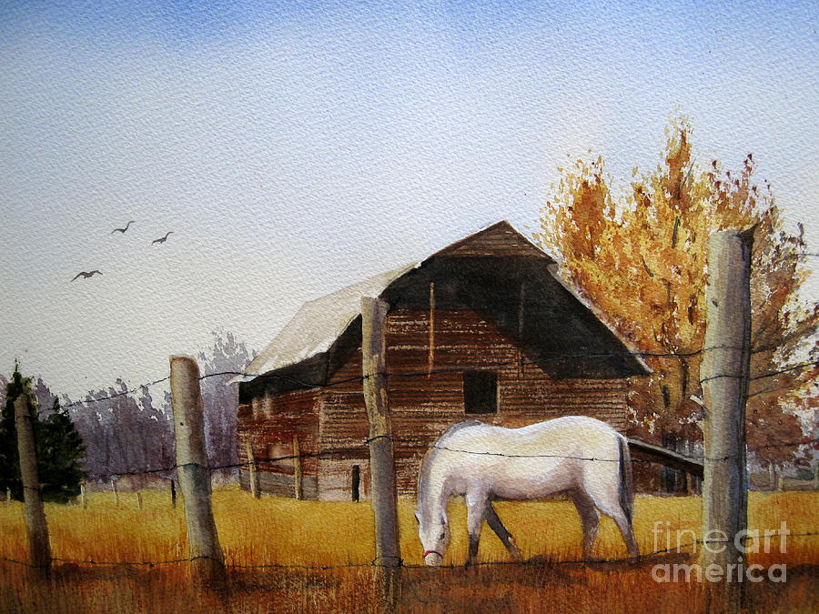 Landscape Painting - Days Gone By by Shirley Braithwaite Hunt