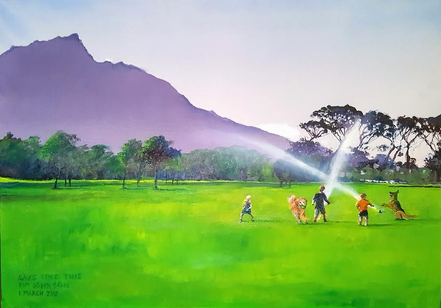 Cricket Club Painting - Days Like This by Tim Johnson