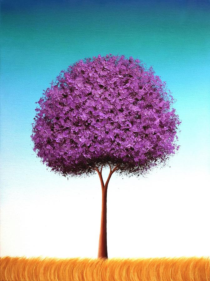Purple Tree Painting - Days to Call On by Rachel Bingaman