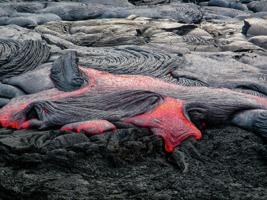 Lava Photograph - Daytime Lava Flow by Joshua Sharp