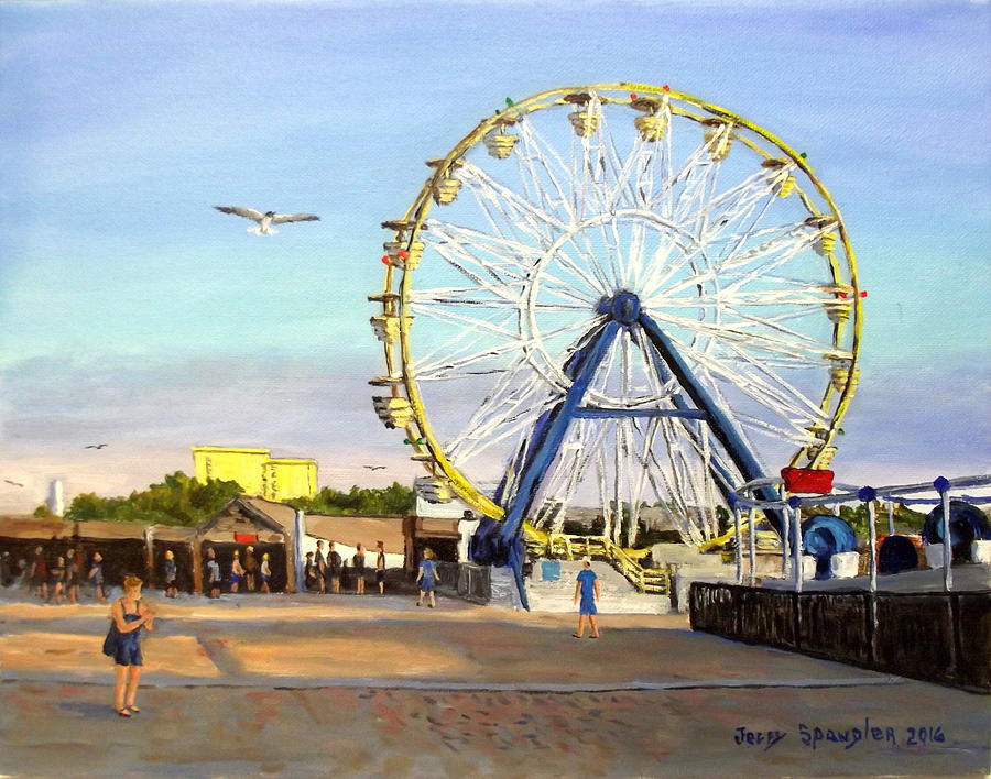 Daytona Beach Fun Park Painting by Jerry SPANGLER