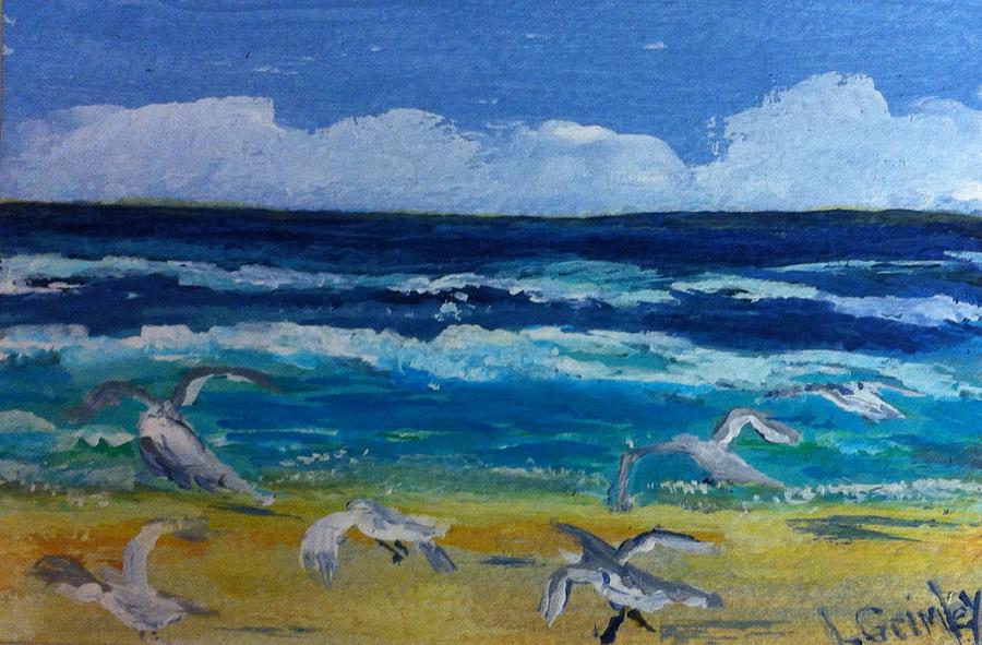 Daytona Beach Painting by Lessandra Grimley