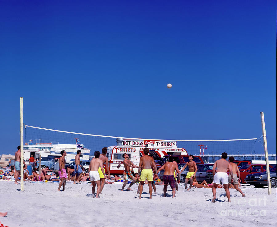 Daytona, beach, volley ball, Florida Photograph by Tom Jelen