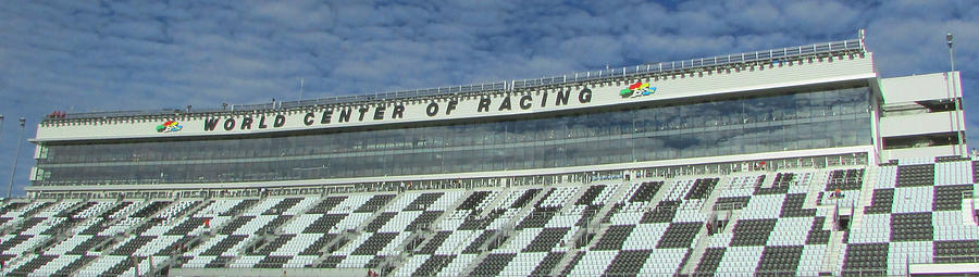 Daytona Frontstretch Grandstand Photograph by Vic Montgomery