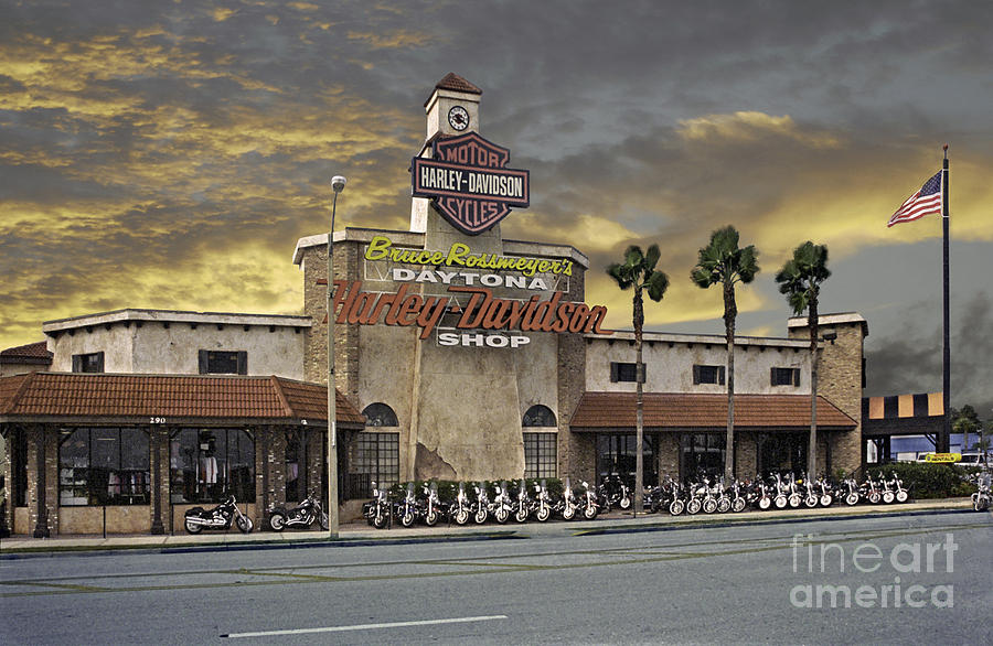 Daytona Harley Davidson Shop Photograph by Richard Nickson