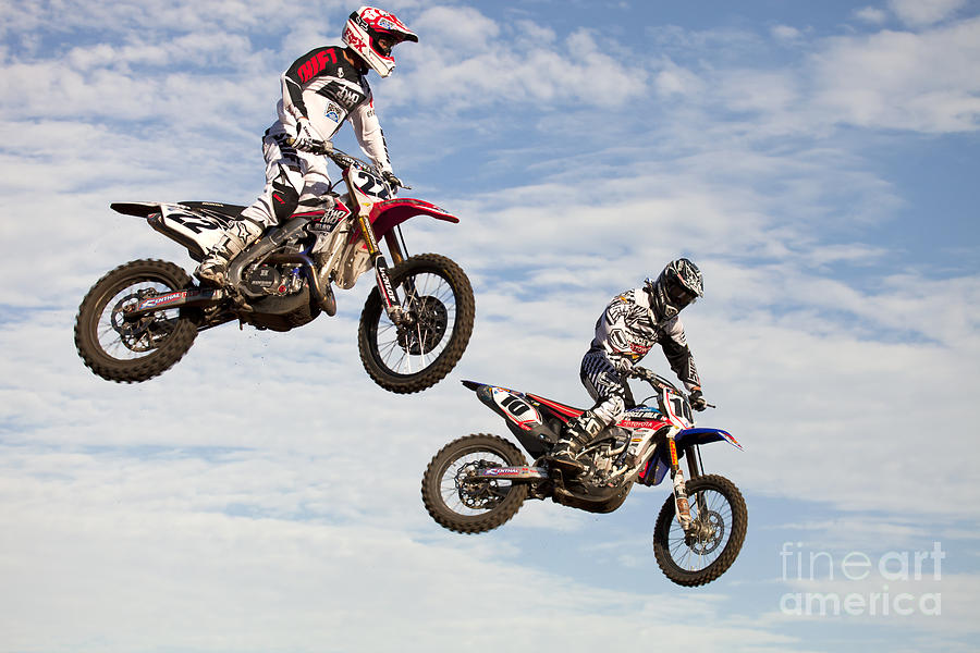 Daytona Supercross Motorcycle Race Photograph by Anthony Totah