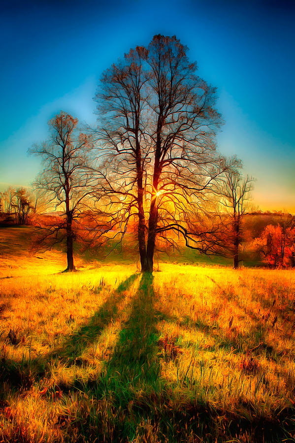 Dazzling Autumn Blue Ridge Sunrise AP Painting by Dan Carmichael