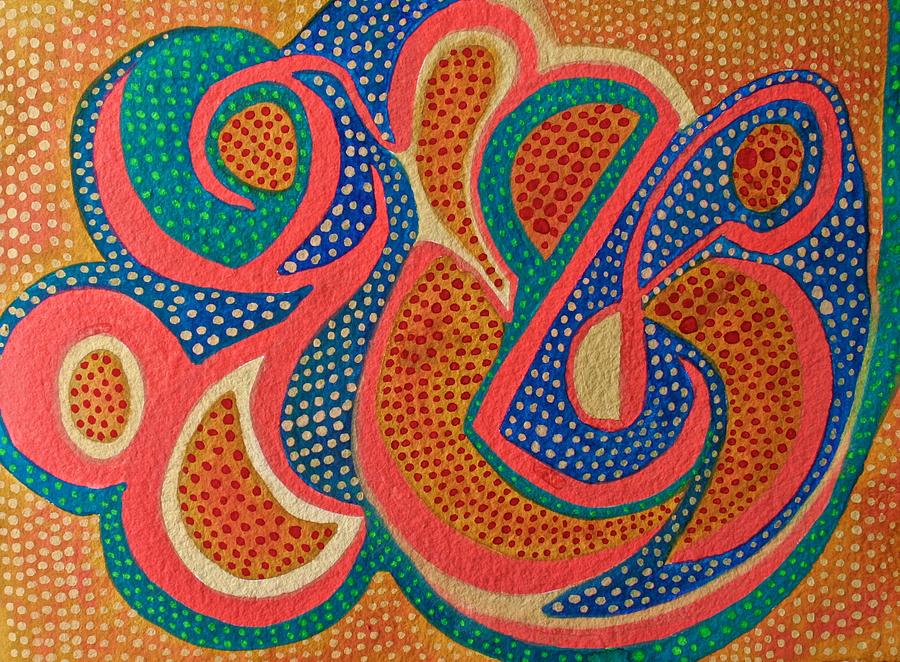 Dotted Motif Painting by Polly Castor