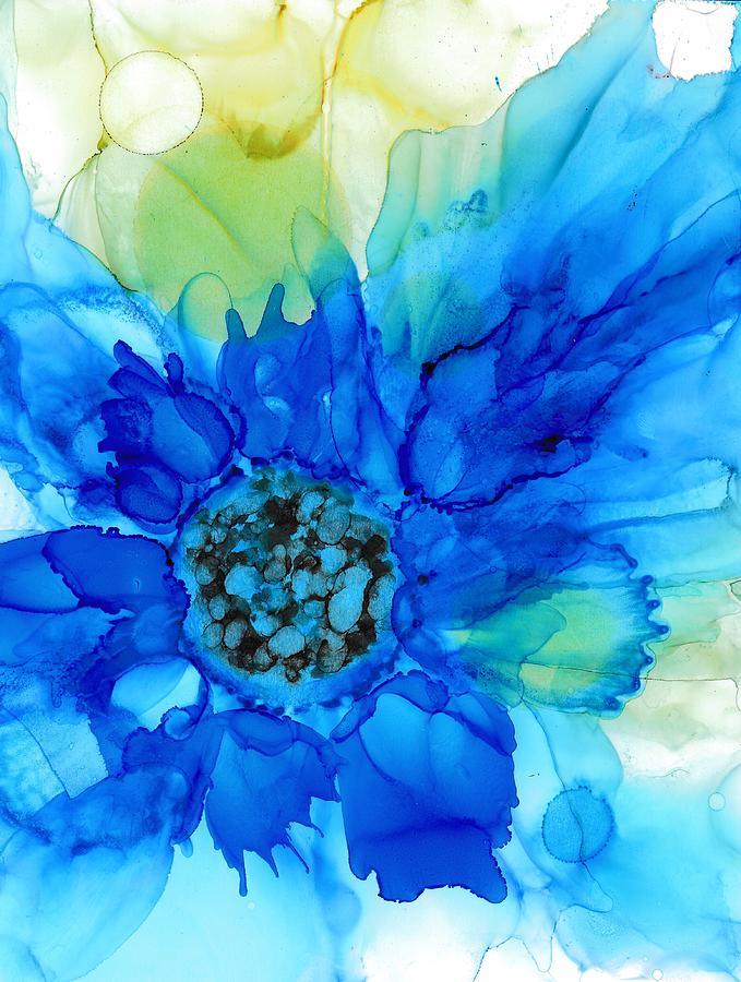 Dazzling in Blue Painting by Louise Adams