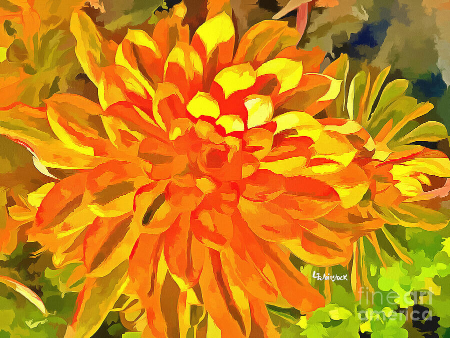 Bright Painting - Dazzling Succulent by Linda Weinstock