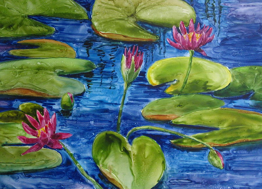 DBG Waterlilies Painting by Suzanne Krueger