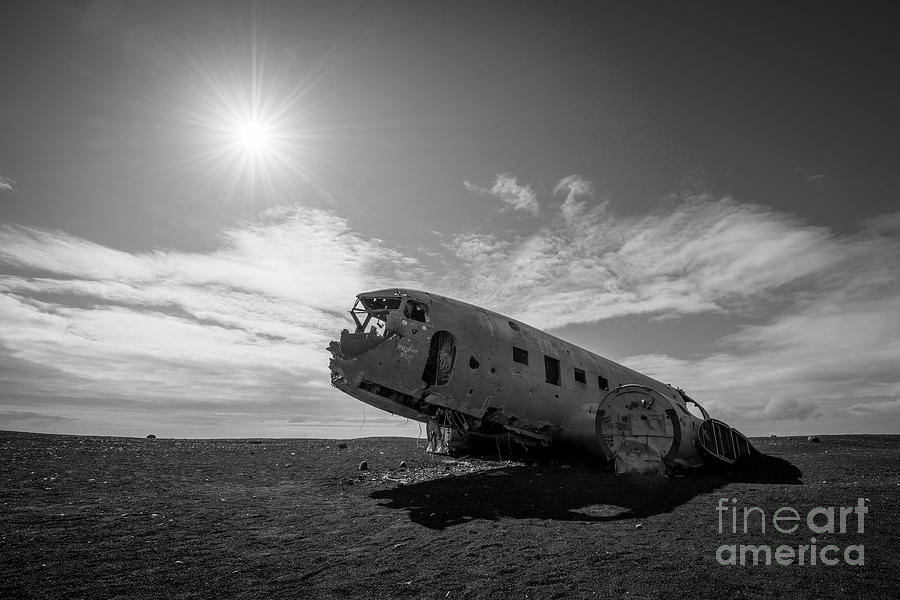 DC 3 Crash BW Photograph by Michael Ver Sprill