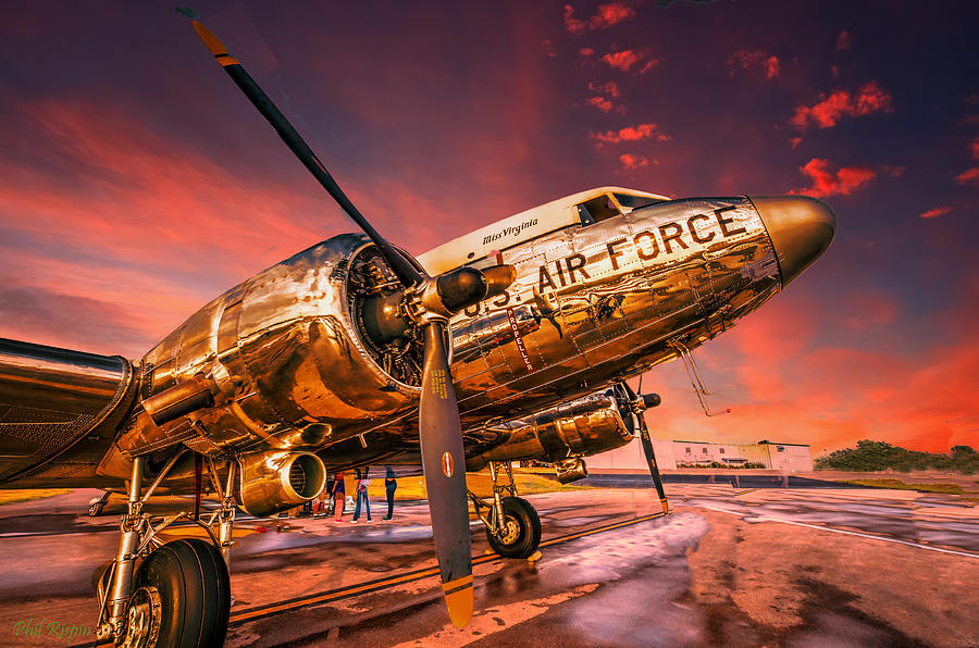 Dc-3 In Surreal Evening Light Photograph