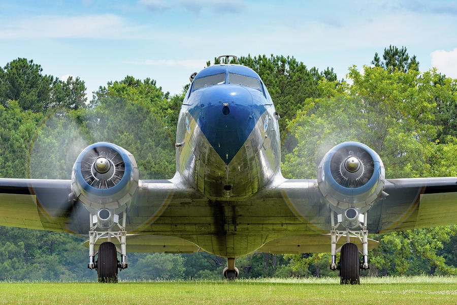 DC-3 with Two Turning   Photograph by Chris Buff