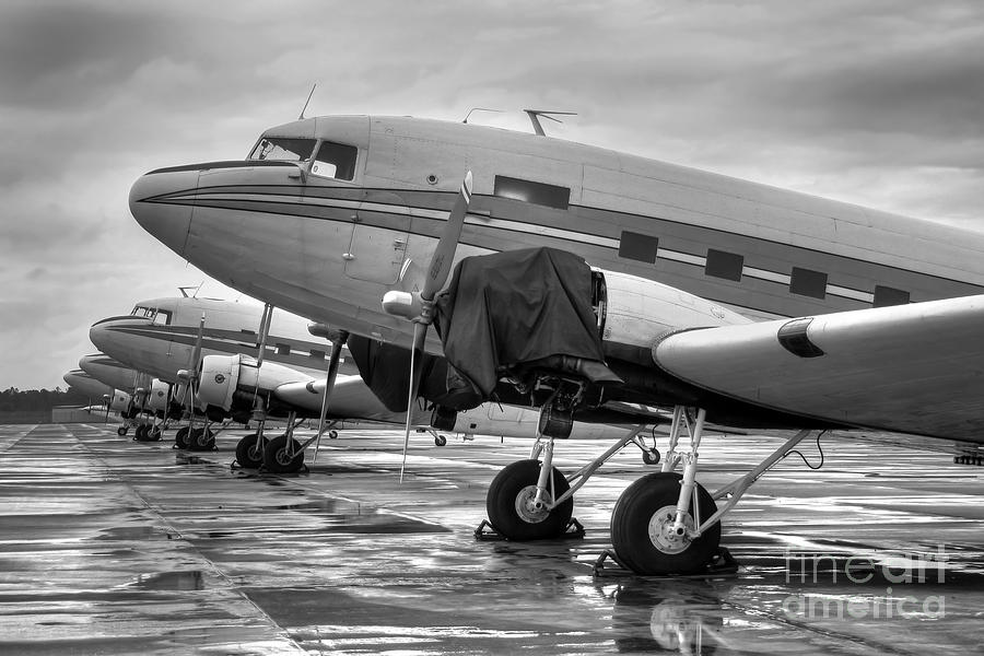 Airplane Photograph - DC-3s by Rick Mann