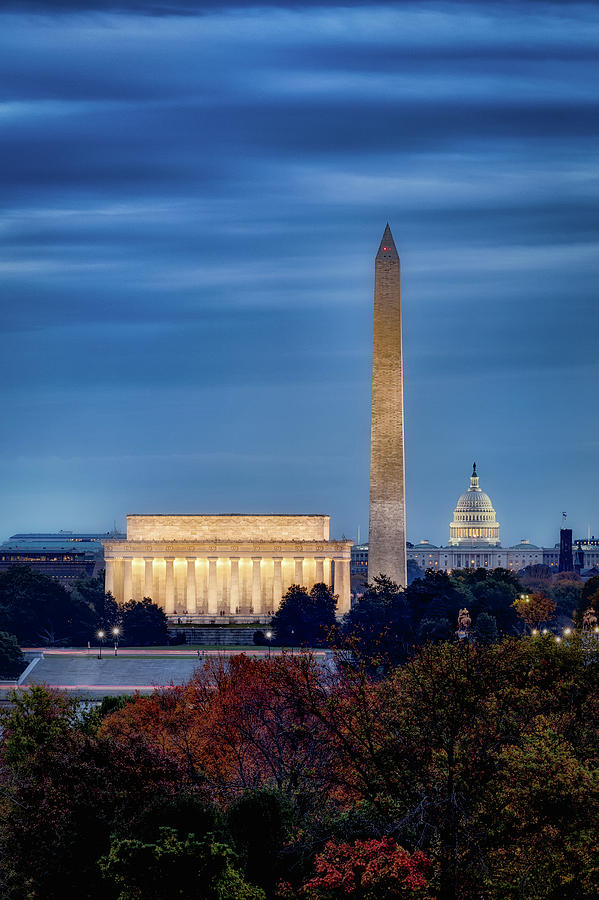 DC Autumn at Dusk Photograph by C  Renee Martin