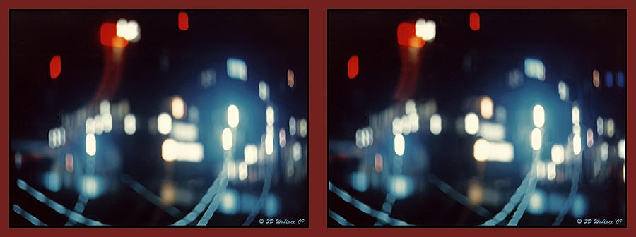 DC Lights - Gently cross your eyes and focus on the middle image Photograph by Brian Wallace