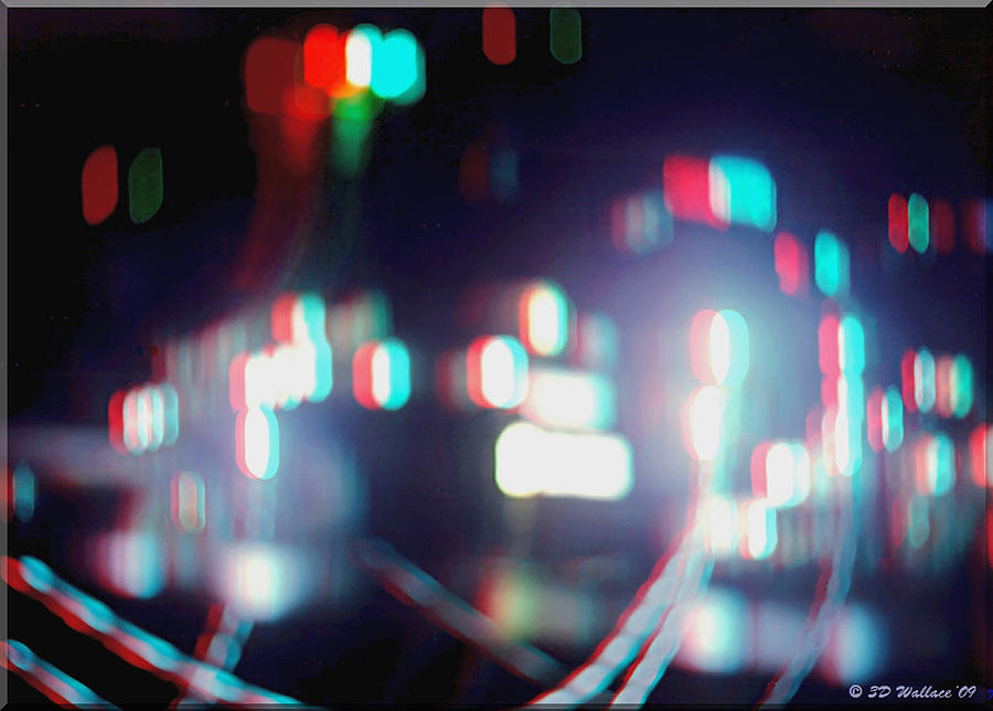 Abstract Photograph - DC Lights - Use Red-Cyan 3D glasses by Brian Wallace