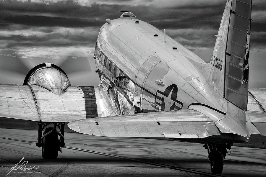 Airplane Photograph - DC3 Taxiing for Departure by Phil And Karen Rispin
