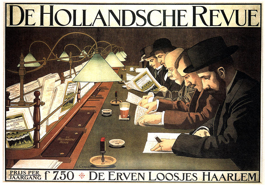 De Hollandsche Revue - Dutch Journal - Vintage Advertising Poster Mixed Media