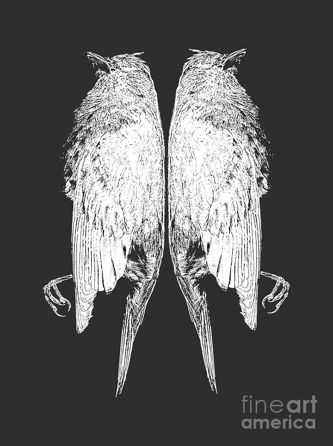 Bird Photograph - Dead Birds Tee White by Edward Fielding