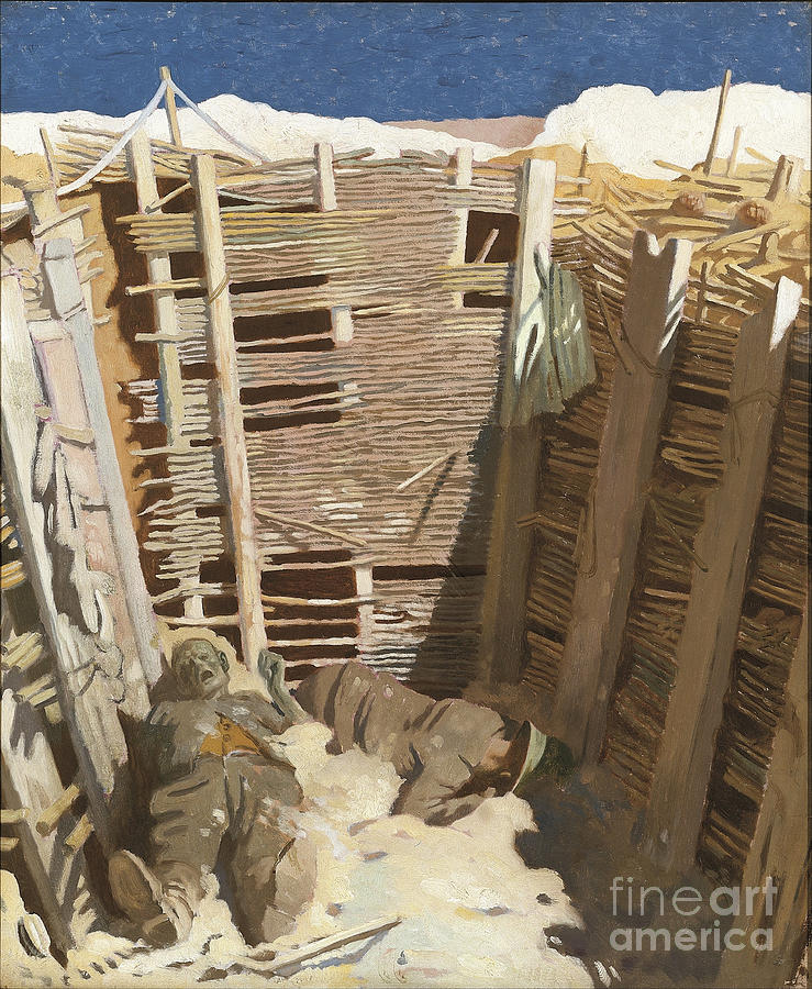 Dead Germans in a Trench Painting by Celestial Images