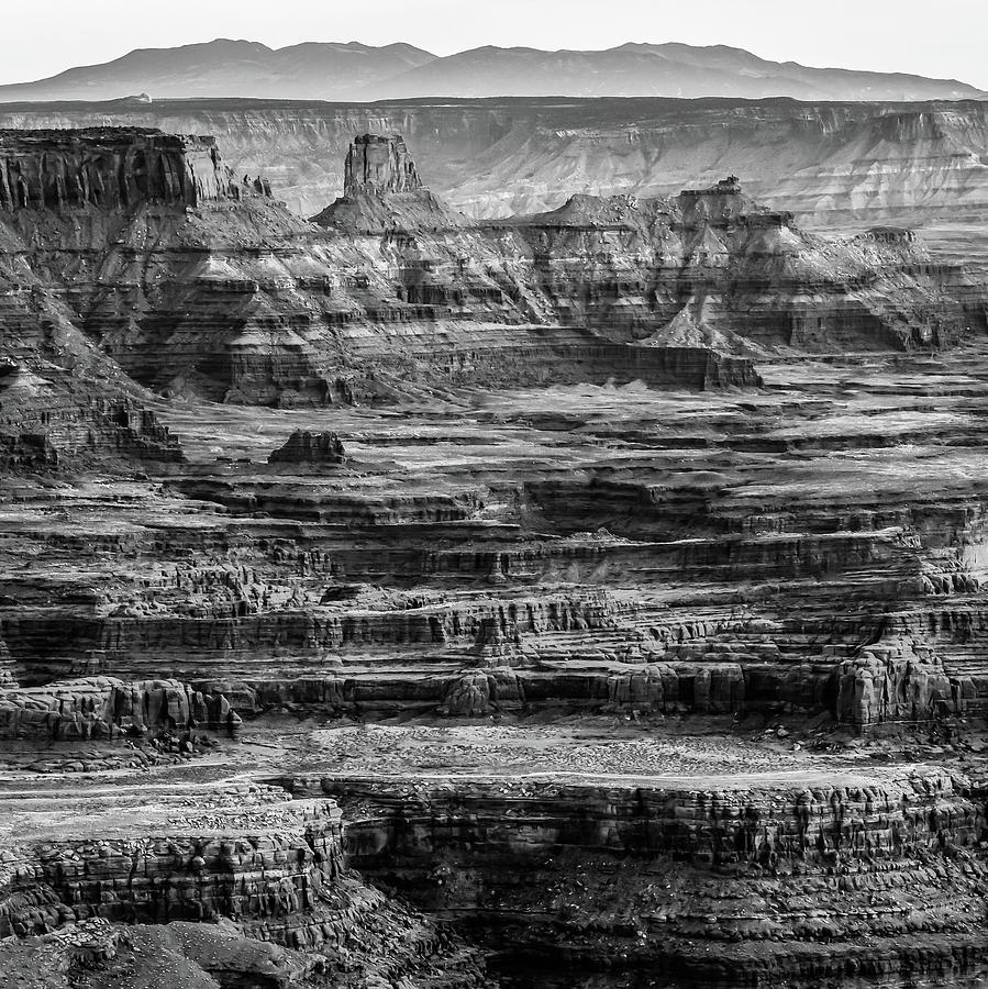Dead Horse Point Black And White - Utah Mountain Landscape Photograph