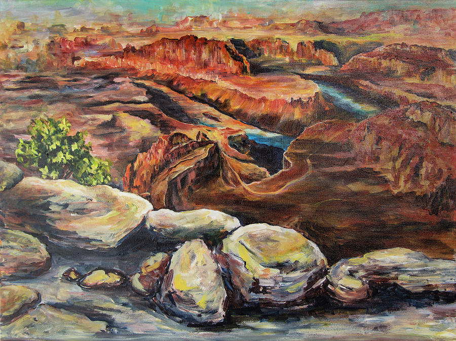 Dead Horse Point Painting by Sally Quillin