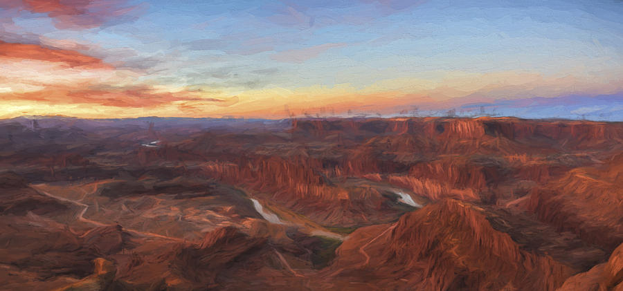 Mountain Digital Art - Dead Horse Sunrise II by Jon Glaser