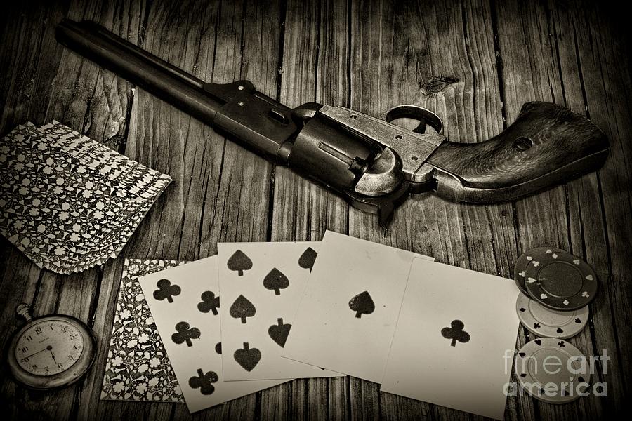 Dead Mans Hand black and white Photograph by Paul Ward