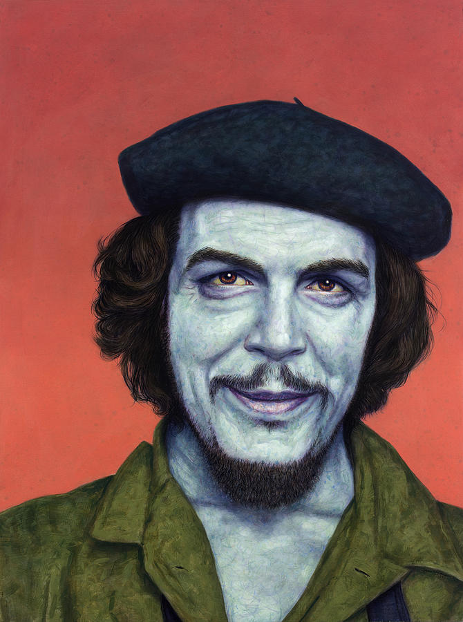 Portrait Painting - Dead Red - Che by James W Johnson