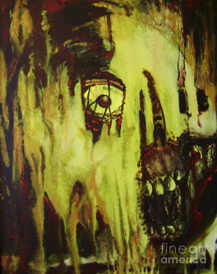 Dead Skin Mask Painting by Reed Novotny