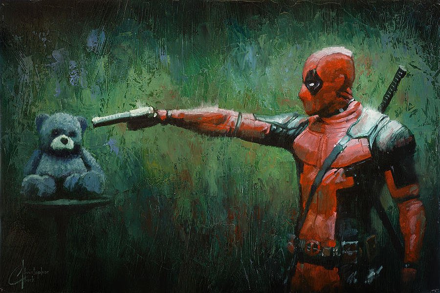 deadpool and teddy bear