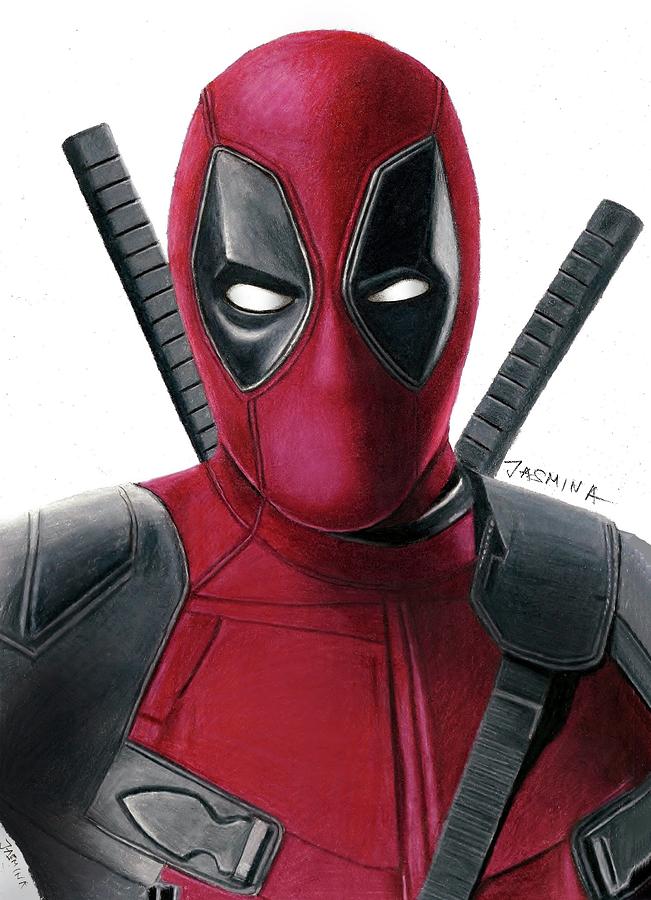 Deadpool Drawing Drawing by Jasmina Susak