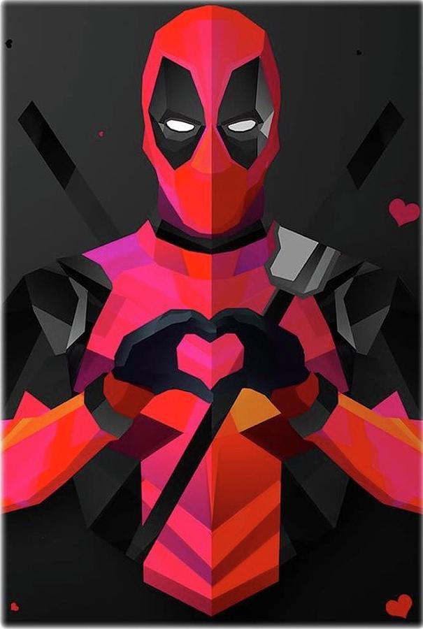 Deadpool Heart Digital Art by Willberg Layun