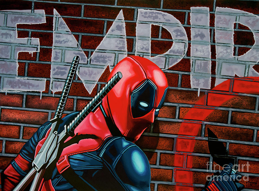 Deadpool Movie Painting - Deadpool Painting by Paul Meijering