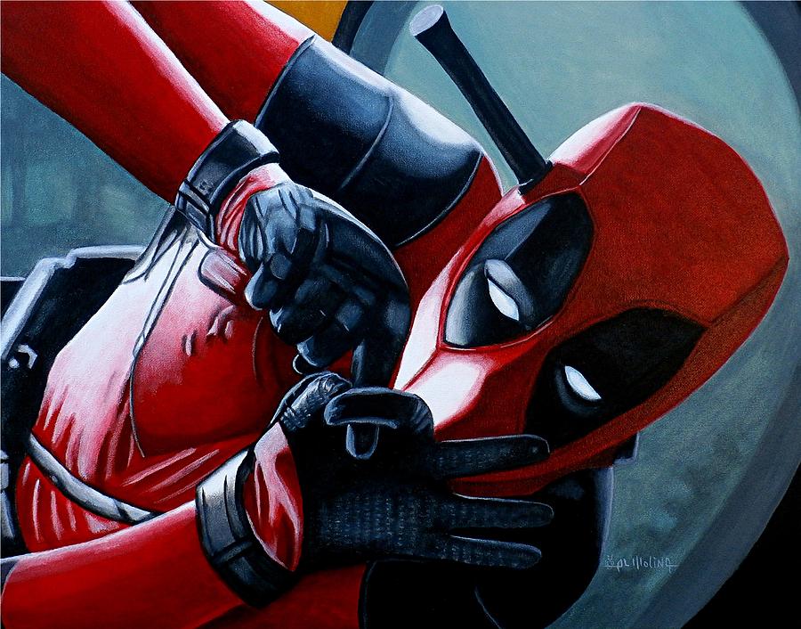 Deadpool Really Loves You Painting by Al  Molina