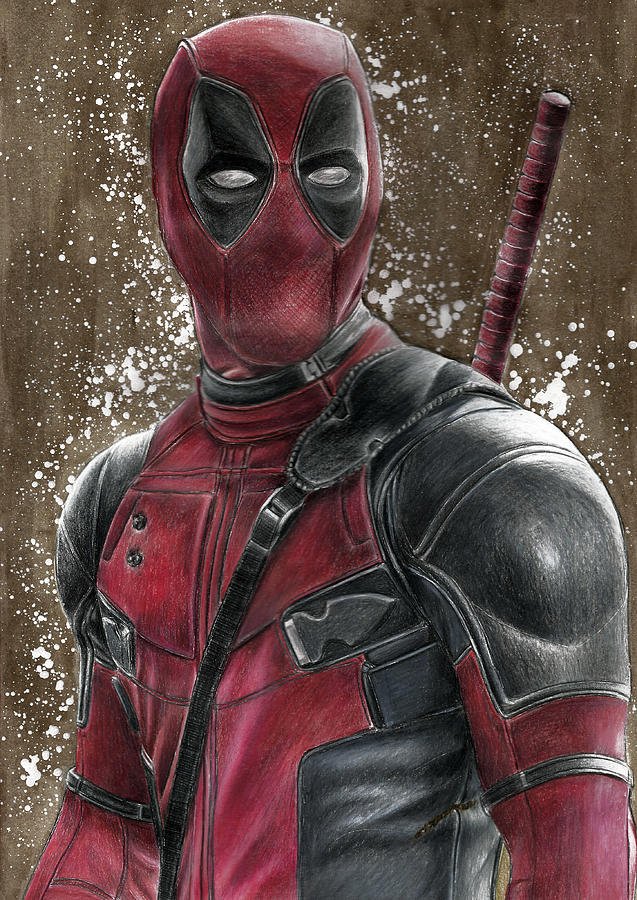 Deadpool Drawing by Svetlana Drobakhina